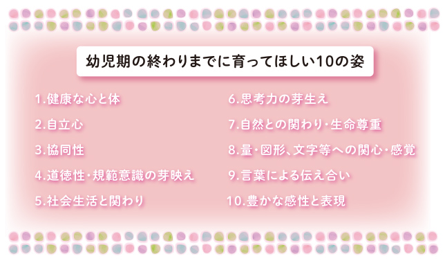 幼児期の終わりまでに育ってほしい10の姿